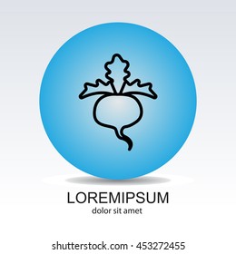 Web line icon. Sugar beet