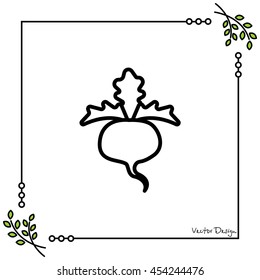 Web line icon. Sugar beet