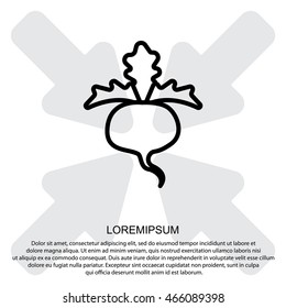 Web line icon. Sugar beet