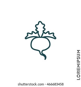 Web line icon. Sugar beet
