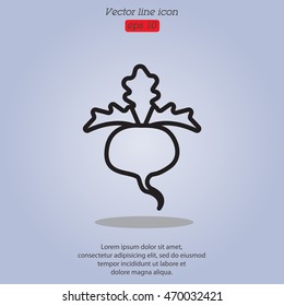 Web line icon. Sugar beet