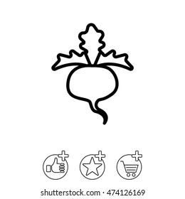 Web line icon. Sugar beet