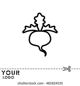 Web line icon. Sugar beet