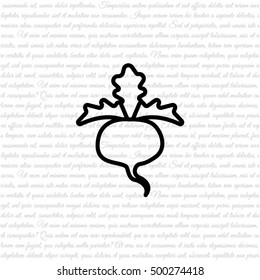 Web line icon. Sugar beet