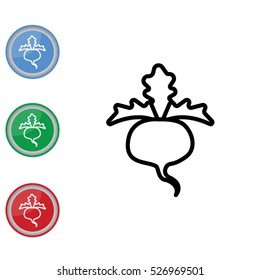 Web line icon. Sugar beet