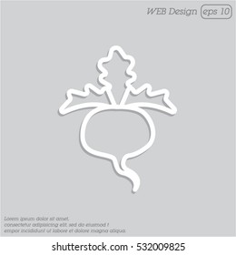 Web line icon. Sugar beet
