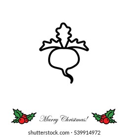 Web line icon. Sugar beet