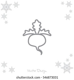 Web line icon. Sugar beet