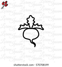 Web line icon. Sugar beet