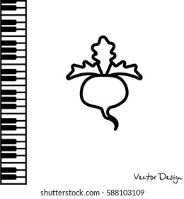 Web line icon. Sugar beet