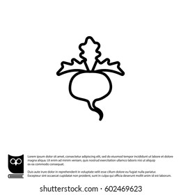 Web line icon. Sugar beet