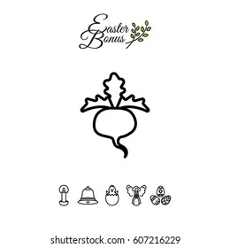 Web line icon. Sugar beet