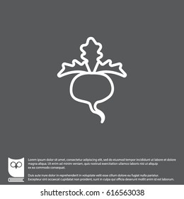 Web line icon. Sugar beet