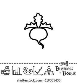 Web line icon. Sugar beet