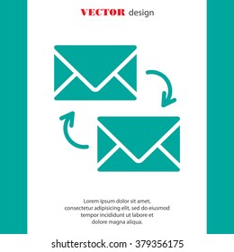 Web line icon. Synchronization messages