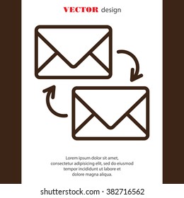 Web line icon. Synchronization messages