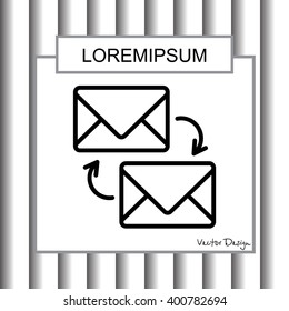 Web line icon. Synchronization messages