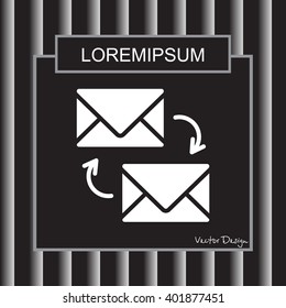 Web line icon. Synchronization messages