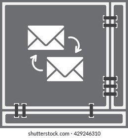 Web line icon. Synchronization messages