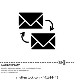 Web line icon. Synchronization messages