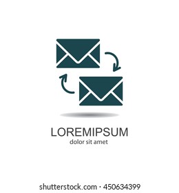 Web line icon. Synchronization messages