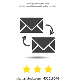 Web line icon. Synchronization messages