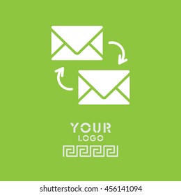 Web line icon. Synchronization messages