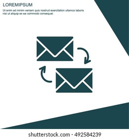 Web line icon. Synchronization messages