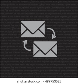 Web line icon. Synchronization messages