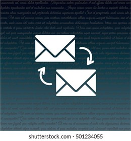 Web line icon. Synchronization messages