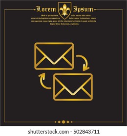 Web line icon. Synchronization messages