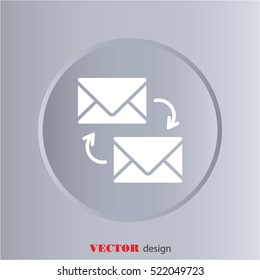 Web line icon. Synchronization messages