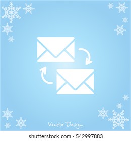 Web line icon. Synchronization messages
