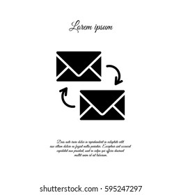 Web line icon. Synchronization messages