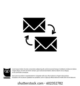 Web line icon. Synchronization messages