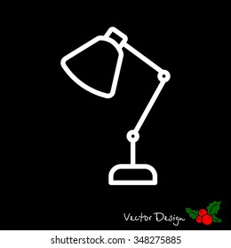 Web line icon. Table lamp, sconce