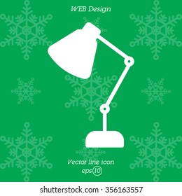 Web line icon. Table lamp, sconce