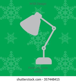 Web line icon. Table lamp, sconce