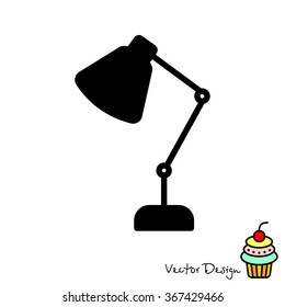 Web line icon. Table lamp, sconce