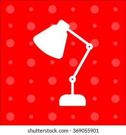 Web line icon. Table lamp, sconce