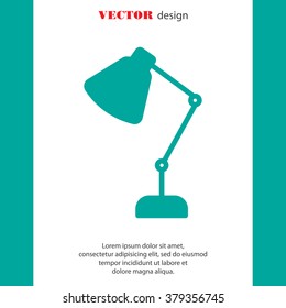 Web line icon. Table lamp, sconce