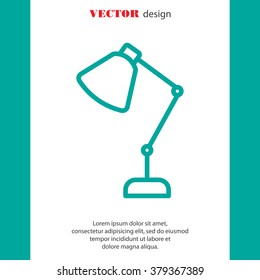 Web line icon. Table lamp, sconce