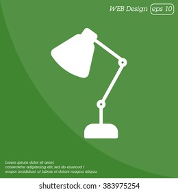Web line icon. Table lamp, sconce