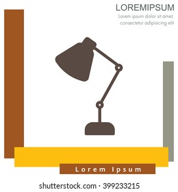Web line icon. Table lamp, sconce