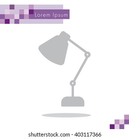 Web line icon. Table lamp, sconce
