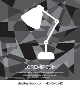 Web line icon. Table lamp, sconce