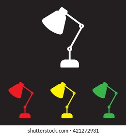 Web line icon. Table lamp, sconce