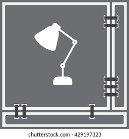 Web line icon. Table lamp, sconce