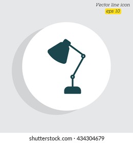 Web line icon. Table lamp, sconce
