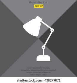 Web line icon. Table lamp, sconce